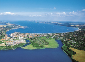 Eckernförde Luftbild Ostseestadt